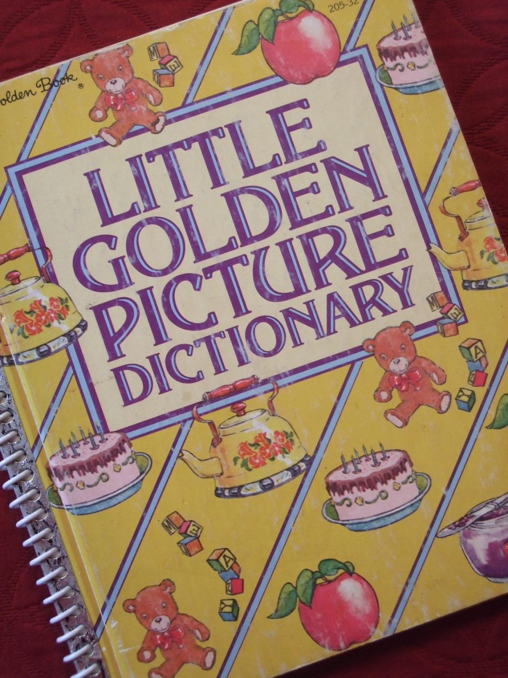 LITTLE GOLDEN PICTURE Dictionary Journal Notebook Book Little Golden